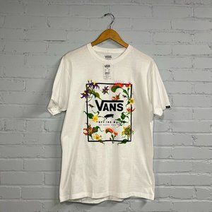 NWT Vans Men's Medium White / Elderberry Classic Print Box T-Shirt